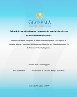 Guía práctica para la elaboración y evaluación del material educativo con pertinencia cultural y lingüística - carátula.png