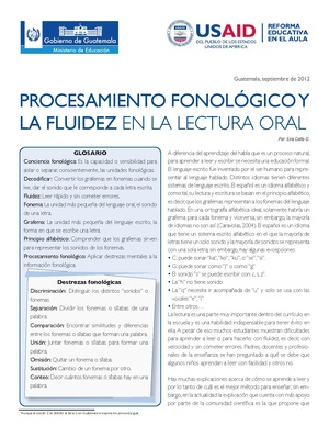 Procesamiento fonológico y la fluidez en la lectura oral.pdf