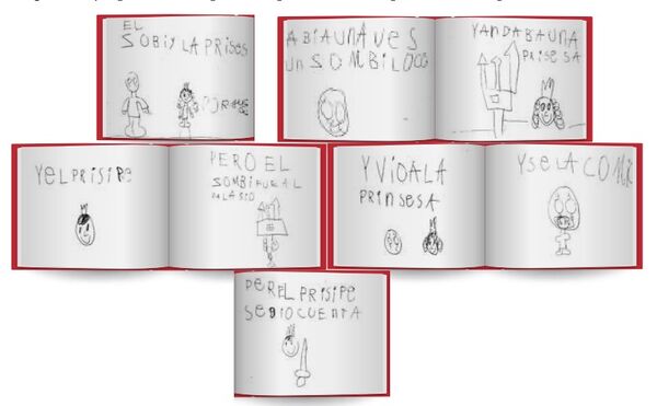 Figura 85. Ejemplo de un libro producido por un niño en los primeros años de primaria