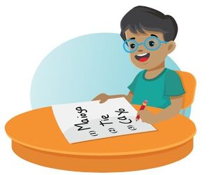 Figura 20. Niño escribe representando algunos sonidos mediante letras