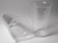 Vaso de plástico transparente