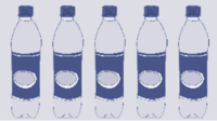 Cinco botellas plásticas - azul.png